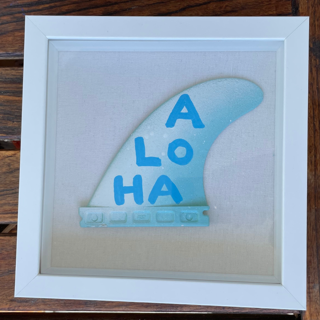 One of a Kind - Framed Custom Surf Fin Art - Unique Fins