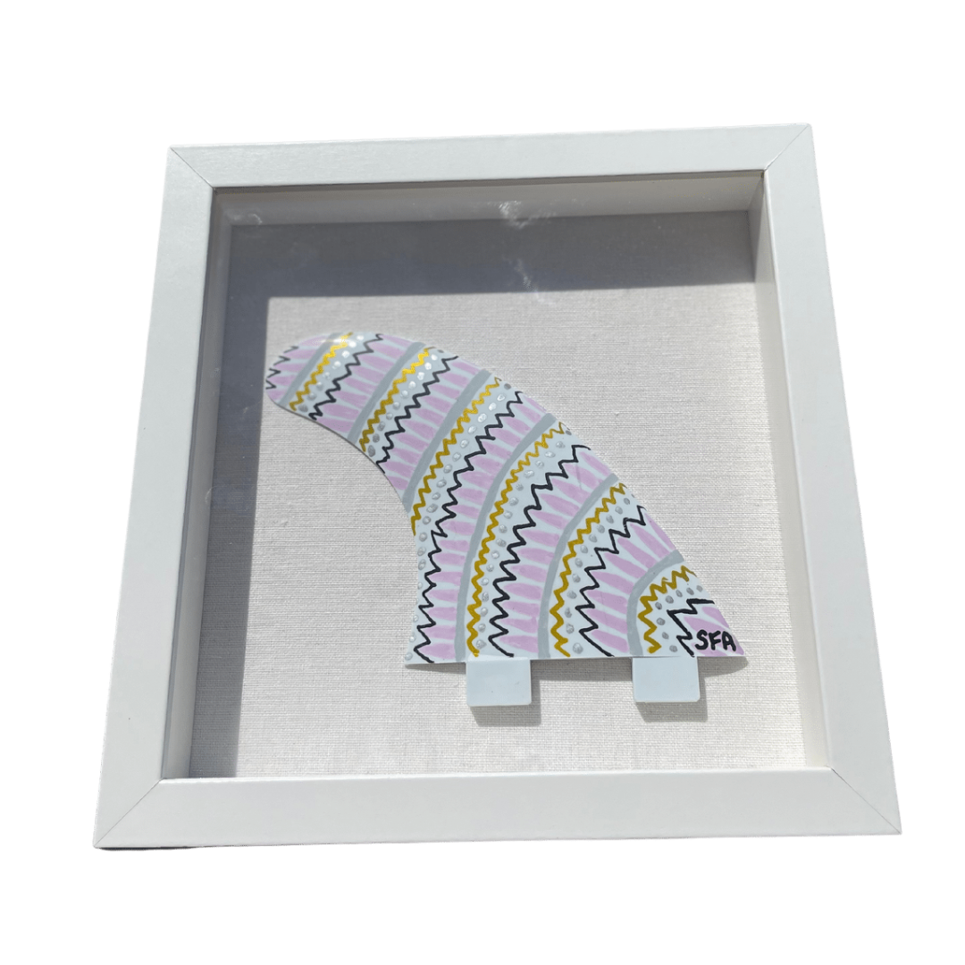 One of a Kind - Framed Custom Surf Fin Art - Unique Fins