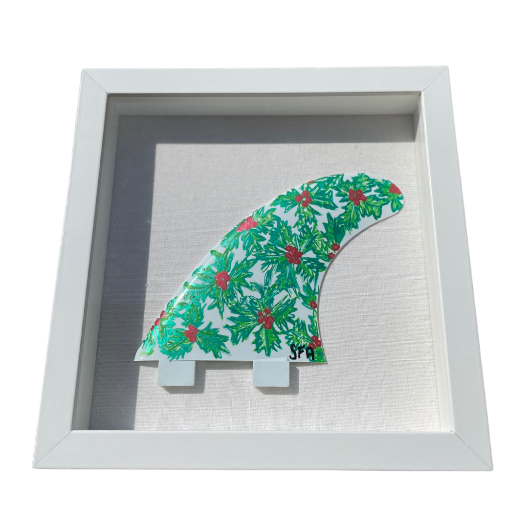 One of a Kind - Framed Surf Fin Art - Holiday Fins