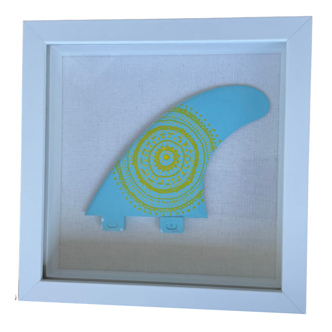 One of a Kind - Framed Custom Surf Fin Art - Unique Fins