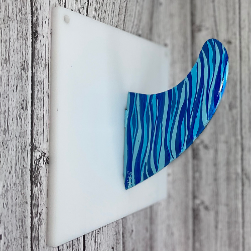 Single Acrylic Fin Hanger Surf Fin Art