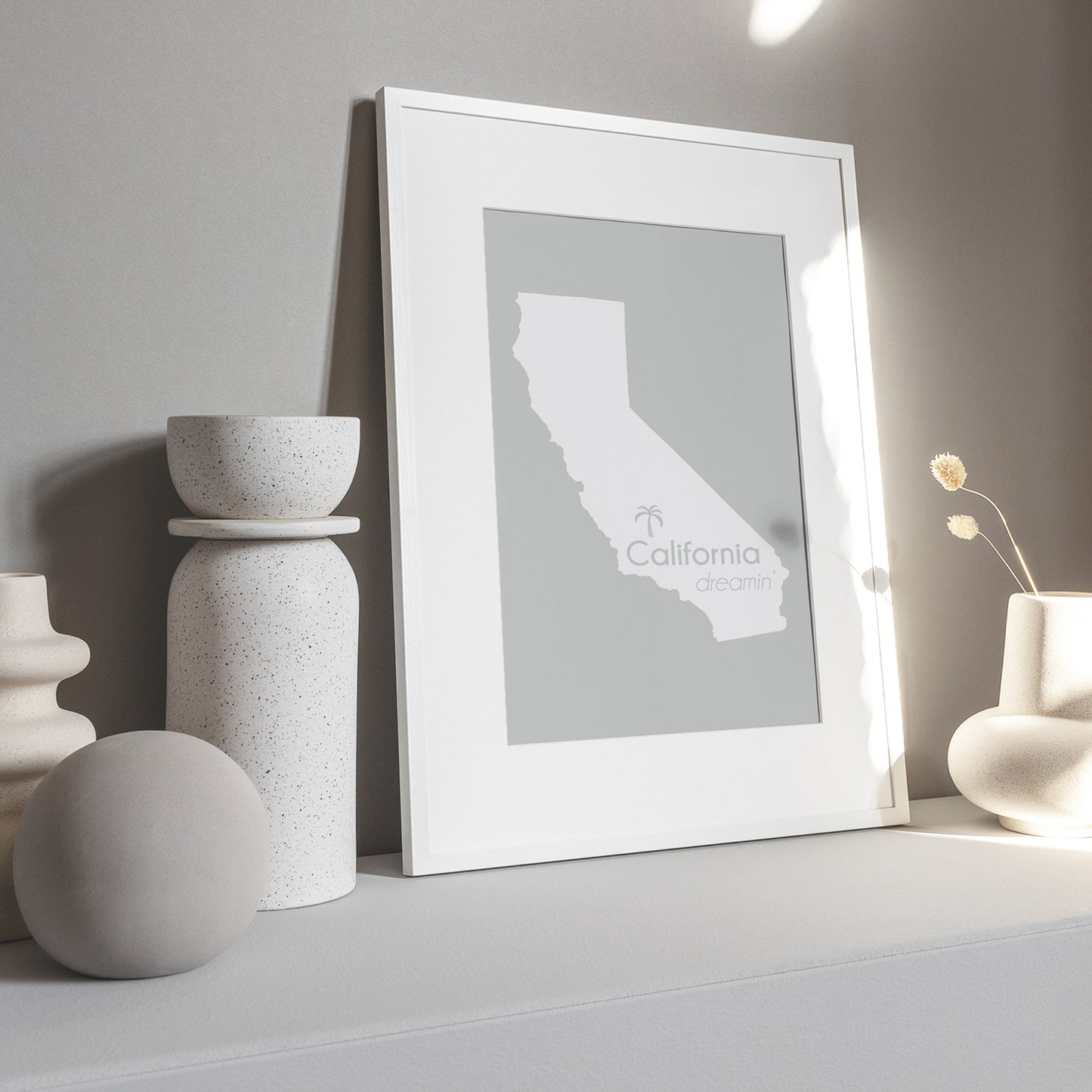 California State Wall Art Print - Frame Not Included
