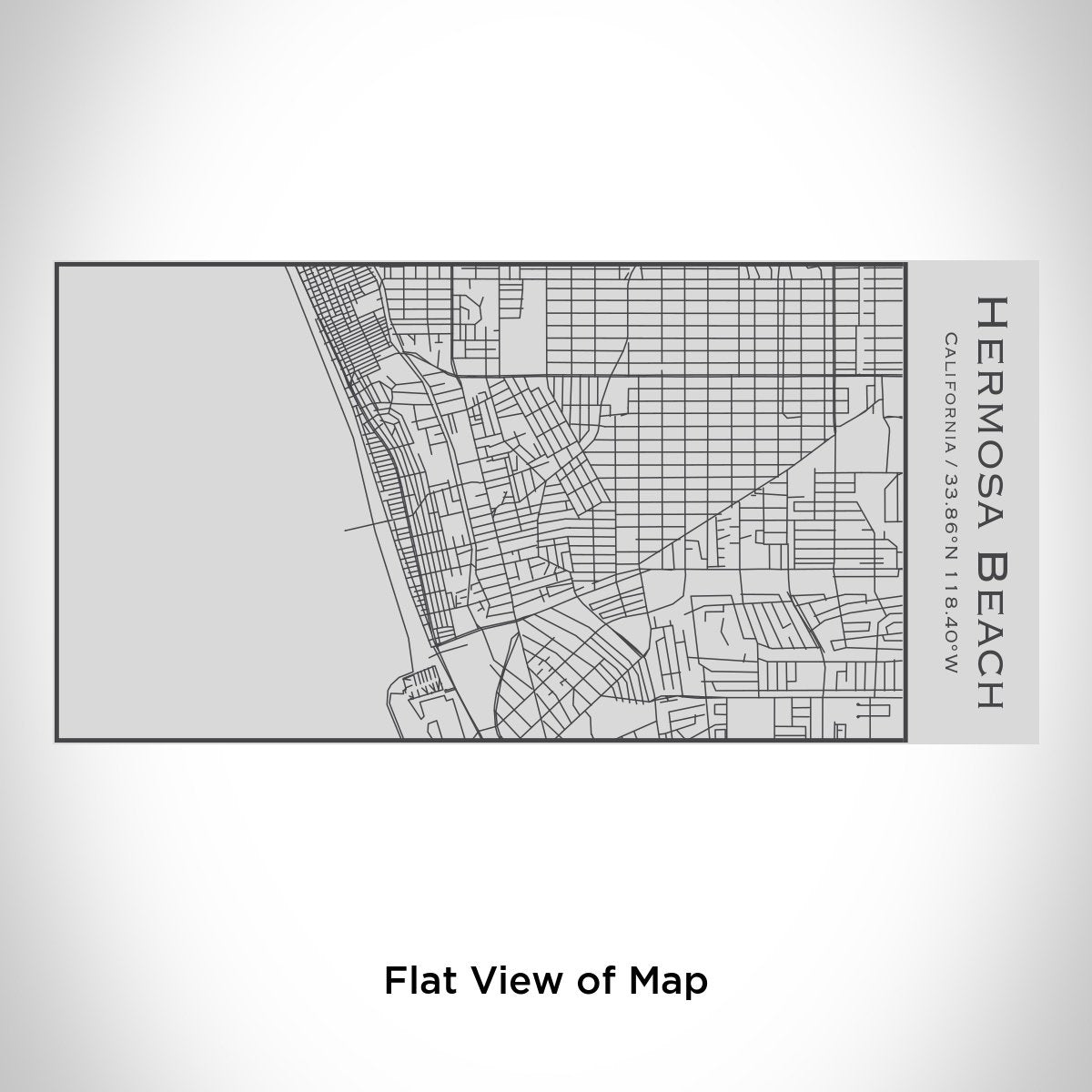 Hermosa Beach - California Engraved Map Insulated Bottle