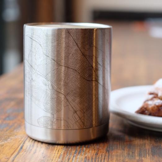 Hermosa Beach - California Engraved Map Insulated Cup