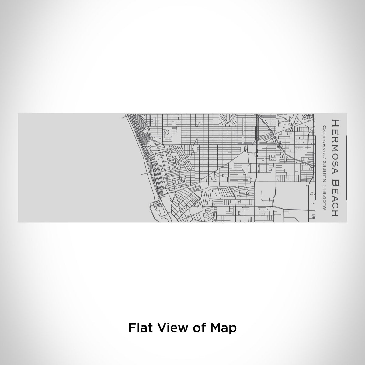 Hermosa Beach - California Engraved Map Insulated Cup