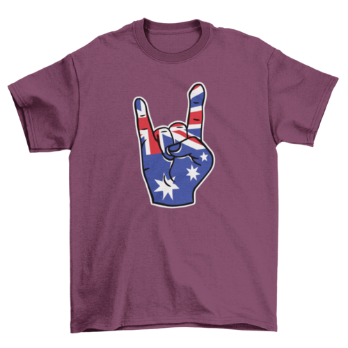 Australia rock on t-shirt design