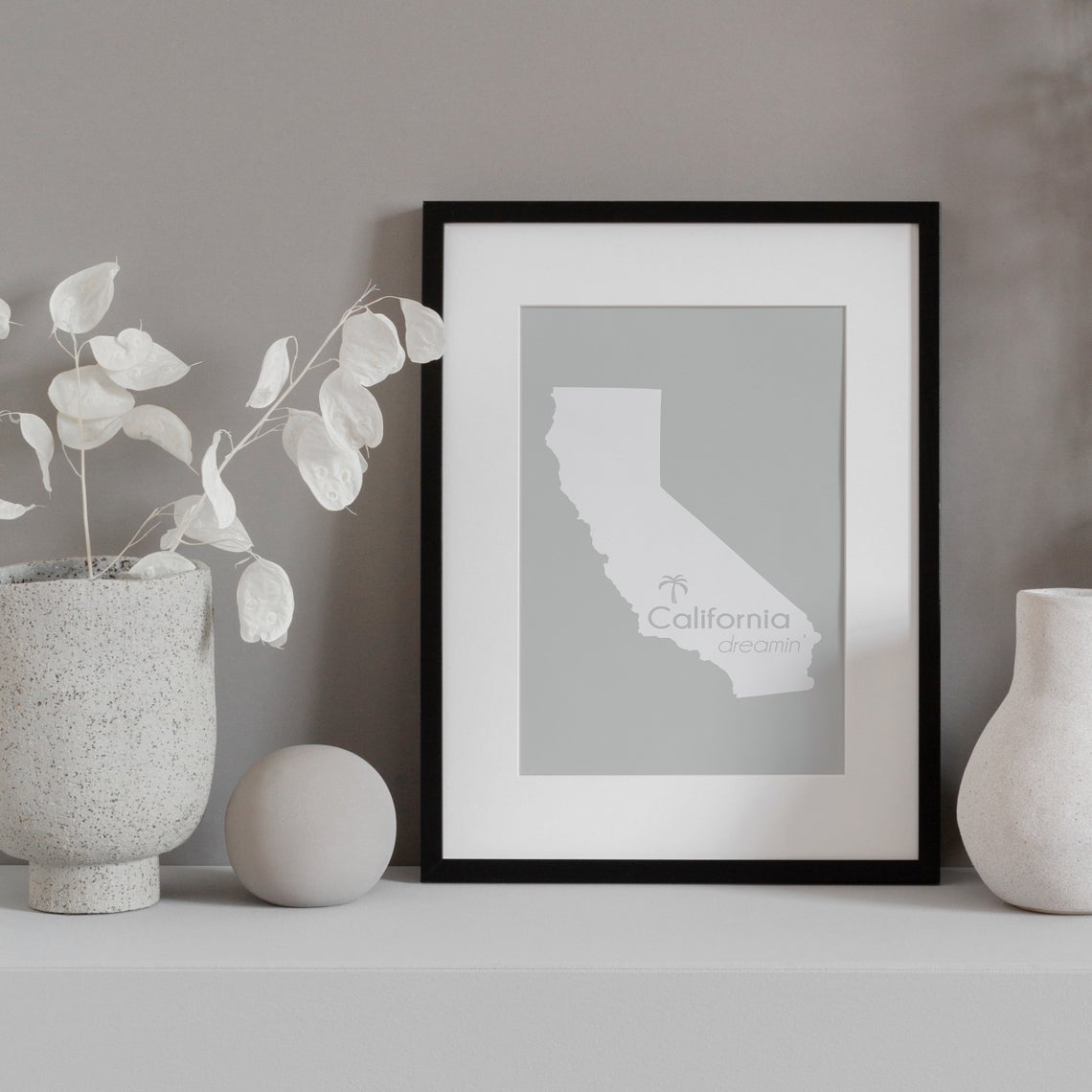 California State Wall Art Print - Frame Not Included