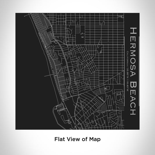 Hermosa Beach - California Engraved Map Tumbler in Matte Black
